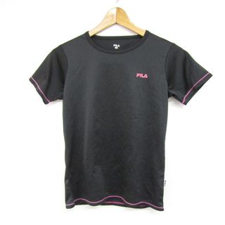 フィラ(FILA)のフィラ 半袖Tシャツ ロゴT ラウンドネック トップス スポーツウェア ランニング トレーニング レディース Sサイズ ブラック FILA(Tシャツ(半袖/袖なし))