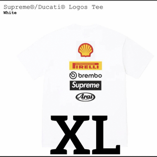 シュプリーム(Supreme)のSupreme x Ducati Logos Tee   White XL(Tシャツ/カットソー(半袖/袖なし))