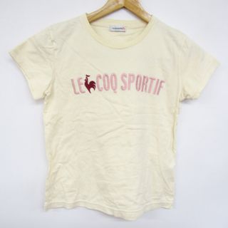 ルコックスポルティフ(le coq sportif)のルコックスポルティフ 半袖Tシャツ ロゴT ラウンドネック スポーツウェア コットン100% レディース Lサイズ ベージュ le coq sportif(Tシャツ(半袖/袖なし))