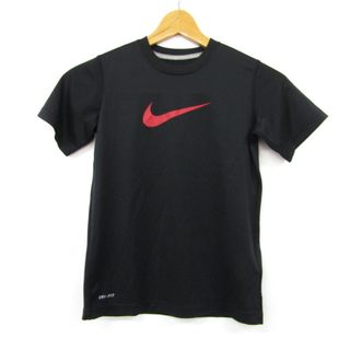 ナイキ(NIKE)のナイキ 半袖Tシャツ クルーネック フロントロゴ ドライフィット トップス レディース XSサイズ ブラック NIKE(Tシャツ(半袖/袖なし))