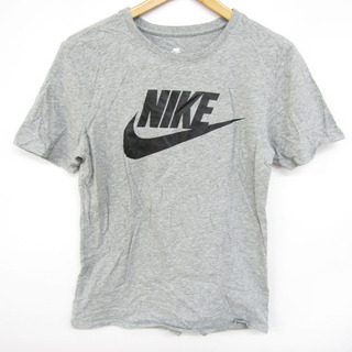 ナイキ(NIKE)のナイキ 半袖Tシャツ フロントロゴ クルーネック ロゴT トップス コットン100% レディース Sサイズ グレー NIKE(Tシャツ(半袖/袖なし))