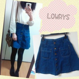 ローリーズファーム(LOWRYS FARM)のLOWRYS♡前ボタンデニムSK(ミニスカート)