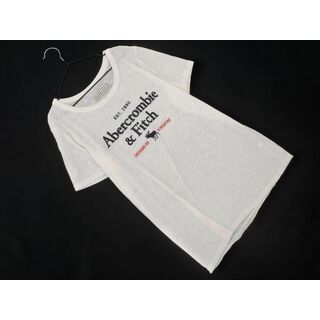 Abercrombie & Fitch アバクロンビー＆フィッチ ロゴ Tシャツ sizeS/白 ■◆ レディース