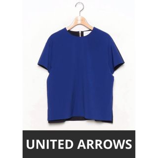 ユナイテッドアローズ(UNITED ARROWS)の2013 UNITED ARROWS ツートン　半袖ブラウス　ブルー　ブラック(シャツ/ブラウス(半袖/袖なし))