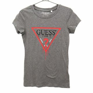 ゲス(GUESS)の未使用 ゲス ロゴ プリント 半袖 Tシャツ XS グレー Guess クルーネック レディース(Tシャツ(半袖/袖なし))