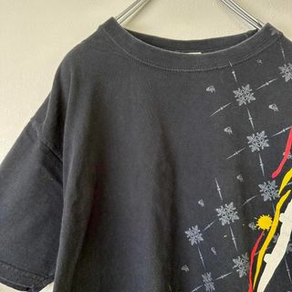 QUIKSILVER メキシコ製　メンズ　プリント　半袖tシャツ　黒　Mサイズ