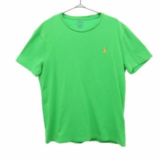 POLO RALPH LAUREN - ポロラルフローレン ワンポイントロゴ刺繍 半袖 Tシャツ M グリーン×オレンジ POLO RALPH LAUREN メンズ