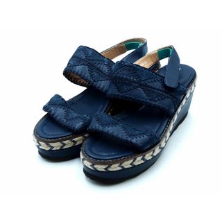 ツモリチサト(TSUMORI CHISATO)のツモリチサト 厚底 サンダル size24/紺 ■◆ レディース(サンダル)