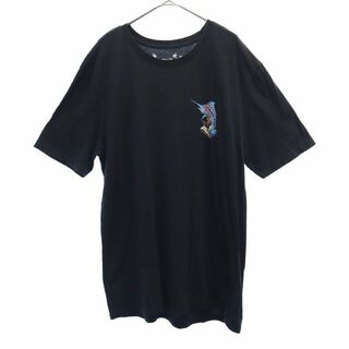 ハーレー(Hurley)のハーレー フィッシュ プリント 半袖 Tシャツ M ブラック Hurley クルーネック メンズ(Tシャツ/カットソー(半袖/袖なし))