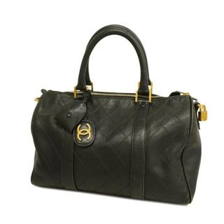 CHANEL - 【4ie6032】シャネル ハンドバッグ/ビコローレ/ラムスキン/ブラック/ゴールド金具 【中古】レディース