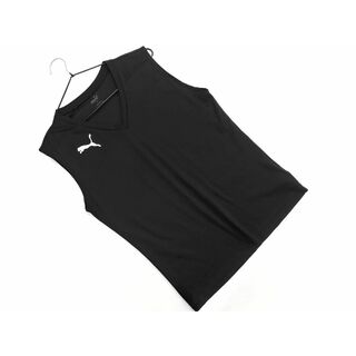 プーマ(PUMA)のPUMA プーマ Vネック ロゴ ノースリーブ カットソー タンクトップ sizeS/黒 ■◆ メンズ(Tシャツ/カットソー(半袖/袖なし))