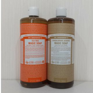 ドクターブロナー(Dr.Bronner)のマジックソープ  サンダルウッド&ジャスミン  ティーツリー  946ml(ボディソープ/石鹸)