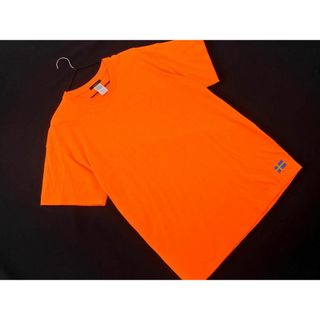 oblekt オブレクト バックプリント Tシャツ sizeL/オレンジ ■◆ メンズ(Tシャツ/カットソー(半袖/袖なし))