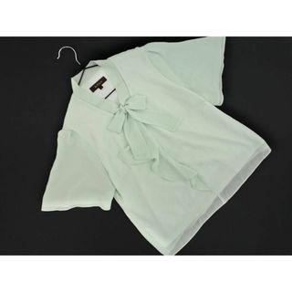 ReFLEcT - Reflect リフレクト ボウタイ ブラウス シャツ size9/薄緑 ■◆ レディース