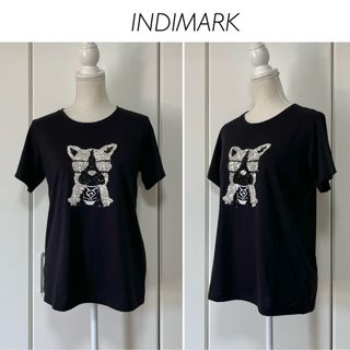 インディマーク(INDIMARK)の【美品】INDIMARK フレブルスパンコールTシャツ(Tシャツ(半袖/袖なし))