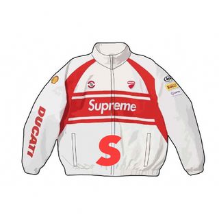 Supreme - Supreme x Ducati Track Jacket Light Grey