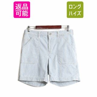 ラルフローレン(Ralph Lauren)のラルフローレン ヒッコリー ストライプ ショートパンツ レディース L 程 / ポロ LAUREN JEANS Co ワーク 短パン 半パン コットン ショーツ(ショートパンツ)