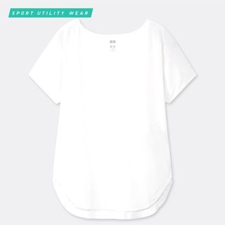 ユニクロ(UNIQLO)のUNIQLO エアリズムシームレスVネックロングT（半袖）  (Tシャツ(半袖/袖なし))