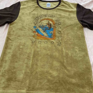 シュプリーム(Supreme)のUS RAGS パイル サーファー Tシャツ L アメリカ製 ベージュ ブラウン(Tシャツ/カットソー(半袖/袖なし))