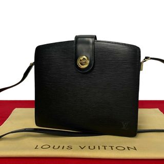 ルイヴィトン(LOUIS VUITTON)のほぼ未使用 LOUIS VUITTON ルイヴィトン ヴィンテージ カプチン エピ レザー 本革 ショルダーバッグ ポシェット ブラック ノワール 04888(ショルダーバッグ)