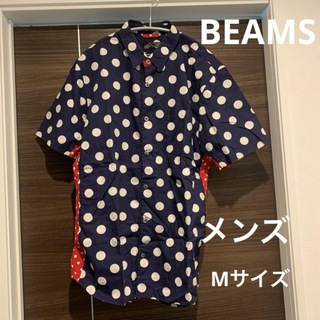 BEAMS - BEAMS メンズM ドット柄半袖シャツ