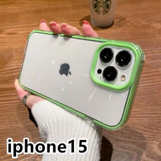 iphone15ケース カーバーおしゃれ グリーン 7(iPhoneケース)