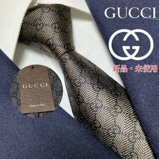 Gucci - 新品・未使用 グッチ ネクタイ GGチェーン ジャガード ハイブランド 高級