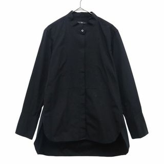 ユニクロ プラスジェイ 長袖 スーピマコットンタック シャツ S ブラック UNIQLO +J コットンシャツ ブラウス レディース(シャツ/ブラウス(長袖/七分))