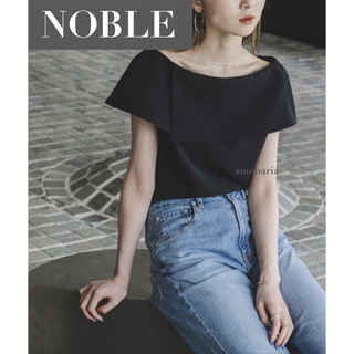 Noble - 【新品】NOBLE ソフトツイルケープブラウス　ケープブラウス　ブラウス