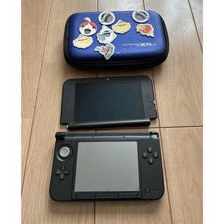 ニンテンドウ(任天堂)のジャンク品 NINTENDOO 3DS LL　青色　ケース付き(家庭用ゲーム機本体)
