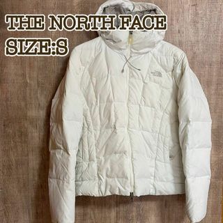 ザノースフェイス(THE NORTH FACE)のTHE NORTH FACE ノースフェイス　ダウンジャケット　白　刺繍ロゴ　S(ダウンジャケット)