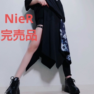 ニーアクロージング(NieR Clothing)の【完売品】【NieR】変則フラップスカート付きパンツ【NieR ROSE】(カジュアルパンツ)