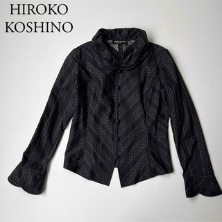 HIROKO KOSHINO - 美品　HIROKO KOSHINO ヒロココシノ　ジャケット　シャツ　シルク
