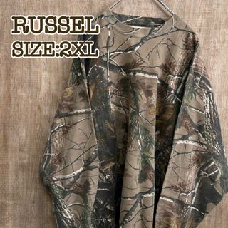 RUSSEL OUTDOOR ラッセル　スウェット　リアルツリーカモフラ　2XL(スウェット)