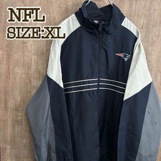 NFL/ニューイングランド・ペイトリオッツ　ナイロンジャケット　ネイビー系　XL