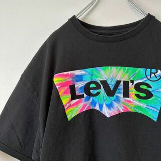 リーバイス(Levi's)のLevi's リーバイス　カラフルロゴ　メンズ　半袖tシャツ　黒　Lサイズ(Tシャツ/カットソー(半袖/袖なし))