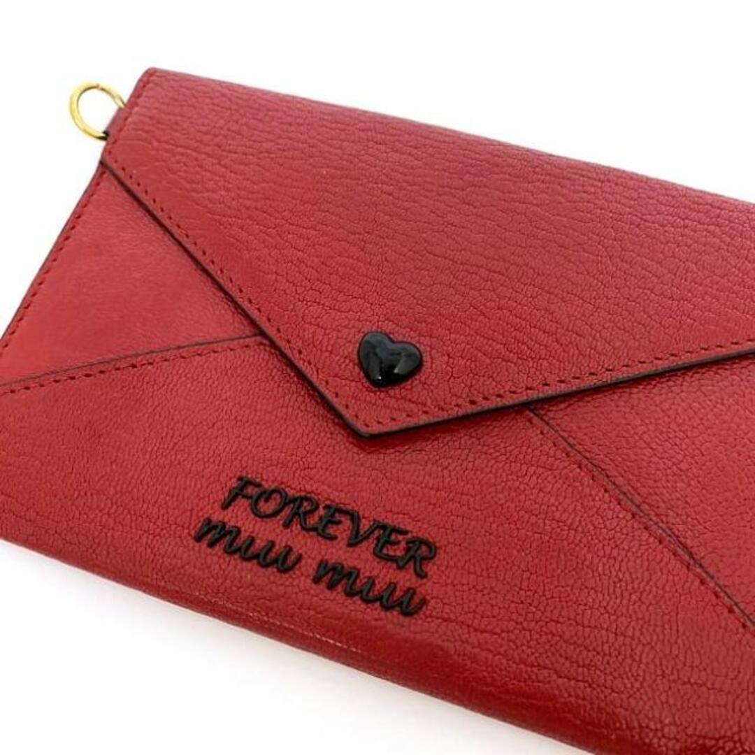 MIU MIU - ミュウミュウ カードケース レッド マドラス 5TL346 MIU MIU - ミュウミュウ カードケース レッド マドラス 5TL346