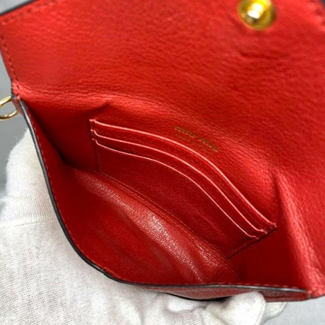 MIU MIU - ミュウミュウ カードケース レッド マドラス 5TL346 MIU MIU - ミュウミュウ カードケース レッド マドラス 5TL346