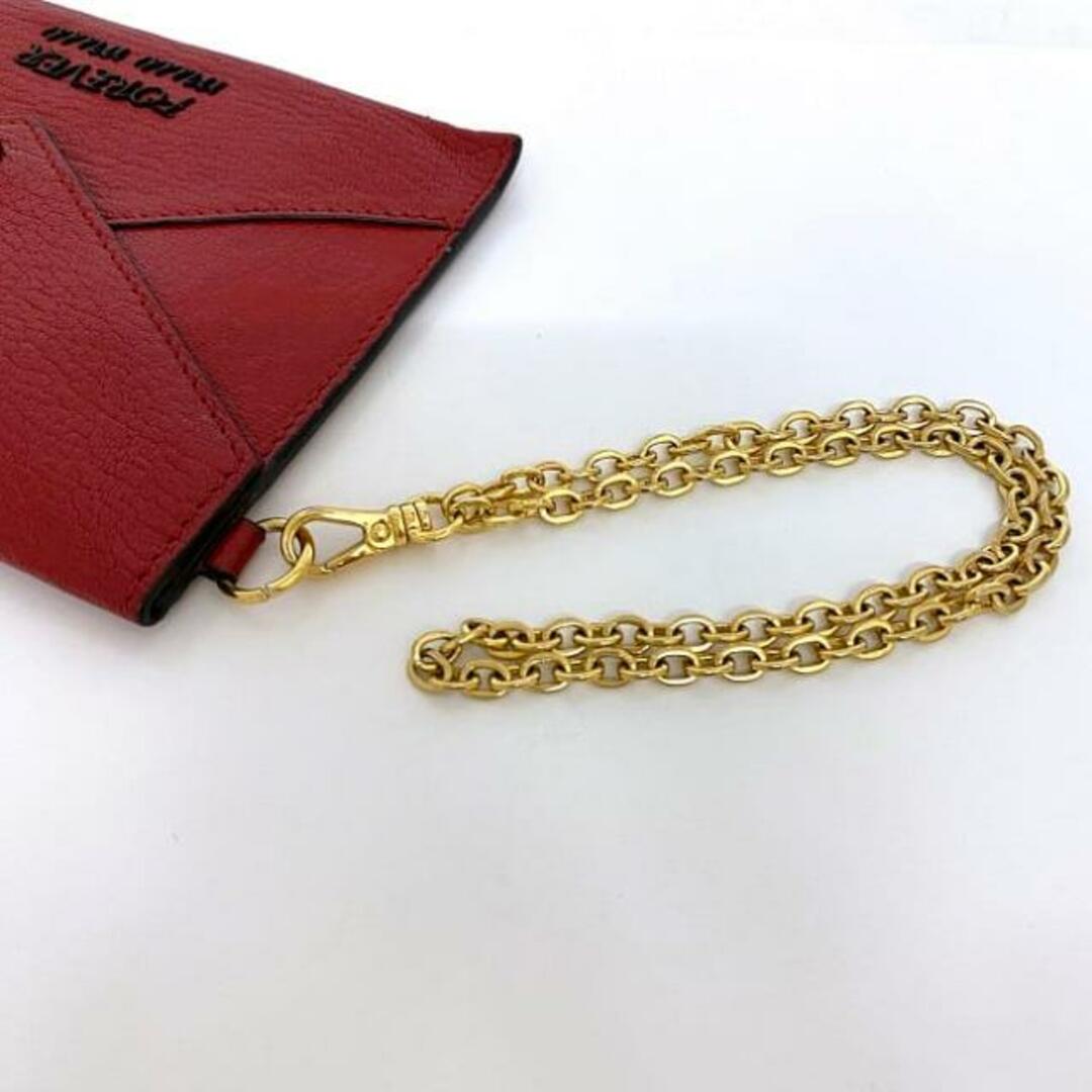 MIU MIU - ミュウミュウ カードケース レッド マドラス 5TL346 MIU MIU - ミュウミュウ カードケース レッド マドラス 5TL346