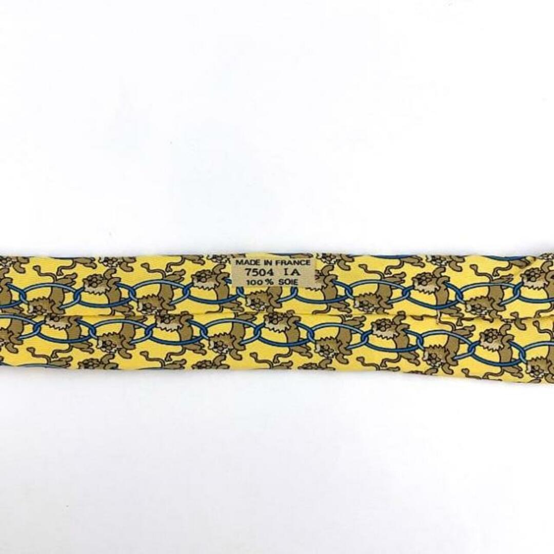 HERMES - エルメス ネクタイ イエロー クリーニング済み 美品 HERMES - エルメス ネクタイ イエロー クリーニング済み 美品