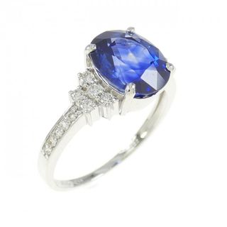 【新品】PT サファイヤ リング 3.16CT マダガスカル産(リング(指輪))