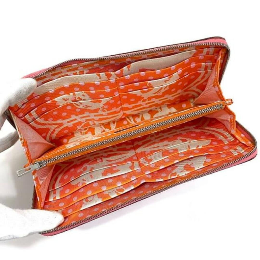 HERMES - エルメス 二つ折り 長財布 アザップ シルクイン ピンク HERMES - エルメス 二つ折り 長財布 アザップ シルクイン ピンク