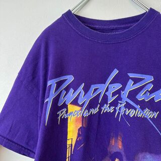 ビンテージ　古着　パープルレイン　バンドt メンズ　半袖tシャツ　紫　M(Tシャツ/カットソー(半袖/袖なし))