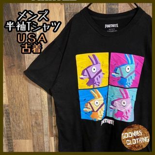 フォートナイト ゲーム Tシャツ キャラクター USA古着 半袖 ブラック L(Tシャツ/カットソー(半袖/袖なし))