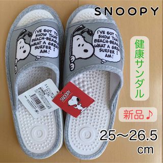 SNOOPY - 【新品訳あり】スヌーピー 健康サンダル グレー L(25～26.5cm)