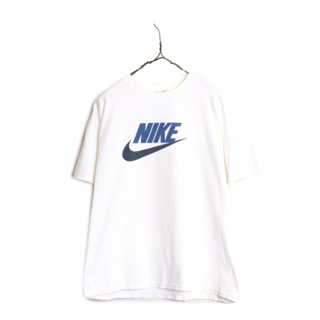 NIKE - 90s ナイキ ビッグ スウォッシュ ロゴ プリント Tシャツ NIKE - 90s ナイキ ビッグ スウォッシュ ロゴ プリント Tシャツ