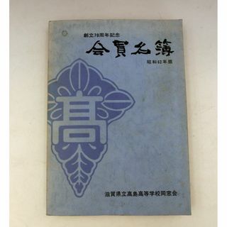 滋賀県立高島高等学校 会員名簿 昭和62年版　1987年