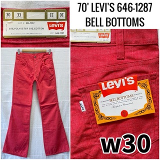 リーバイス(Levi's)の70's デッドストック LEVI'S 646 BELL BOTTOMS w30(デニム/ジーンズ)