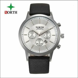 ◆◇◆ SALE ◆◇◆ 新品 NORTH クロノ 腕時計 日付 ホワイト 白(腕時計(アナログ))