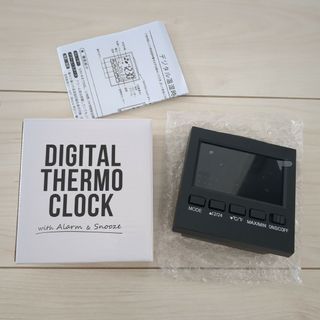 【新品】デジタル温湿時計　DIGITAL THERMO CLOCK　ブラック